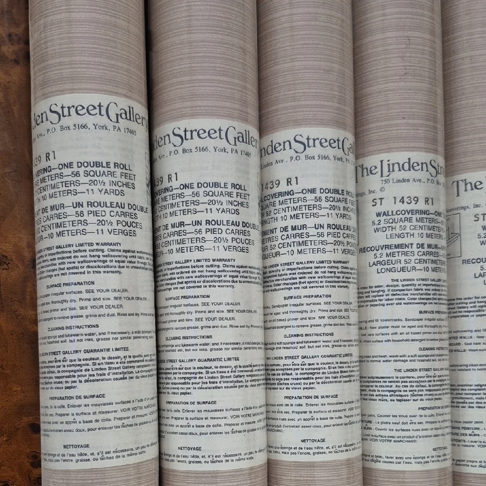 Vintage 90's Neutral Striped Wallpaper - The LINDEN street gallery